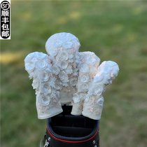 Lady style womens flower fairy golf club cover head cover protective cover ball head cap cover putter cover