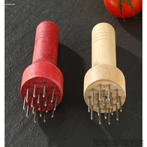 Meat fork alloy steak hammer meat needle household meat tenderizer hole piercing tendon breaker pig skin insertion artifact