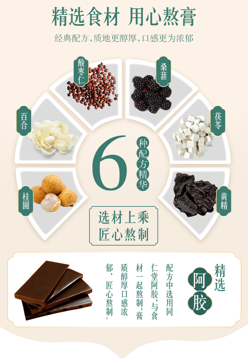 北京同仁堂爆款 高倍浓缩 酸枣仁草本膏 150g 安神助眠 图2