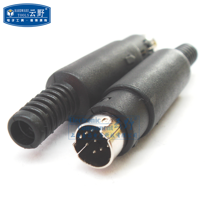 Gaoke Meixin Yunye mouse keyboard power plug PS2-8-pin male head welding head 8-pin (one)