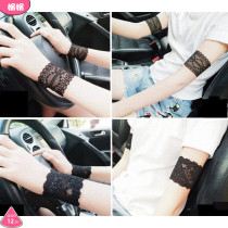 Jacket Pure Black Elbow Guard Wrist Sleeve Wrists Woman Personality Fashion Lace Small Arm Ultra Slim Arm Protection Tide Guard