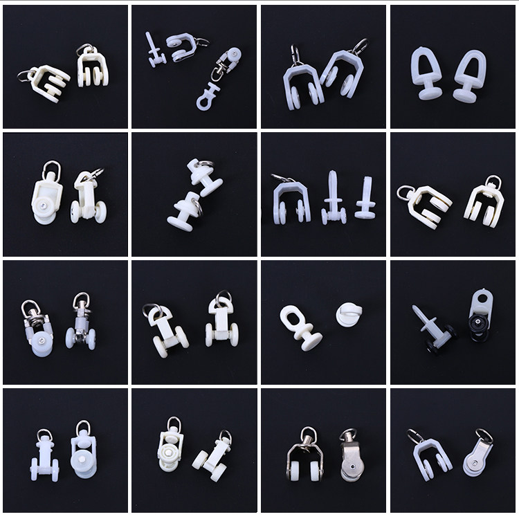 Curtain Track Pulley Old Roller Straight Wheel Straight Rail Bend Rail Slide Rail Walking Wheel Clasp Accessories Guide Rail Hook Slide Fitting-Taobao