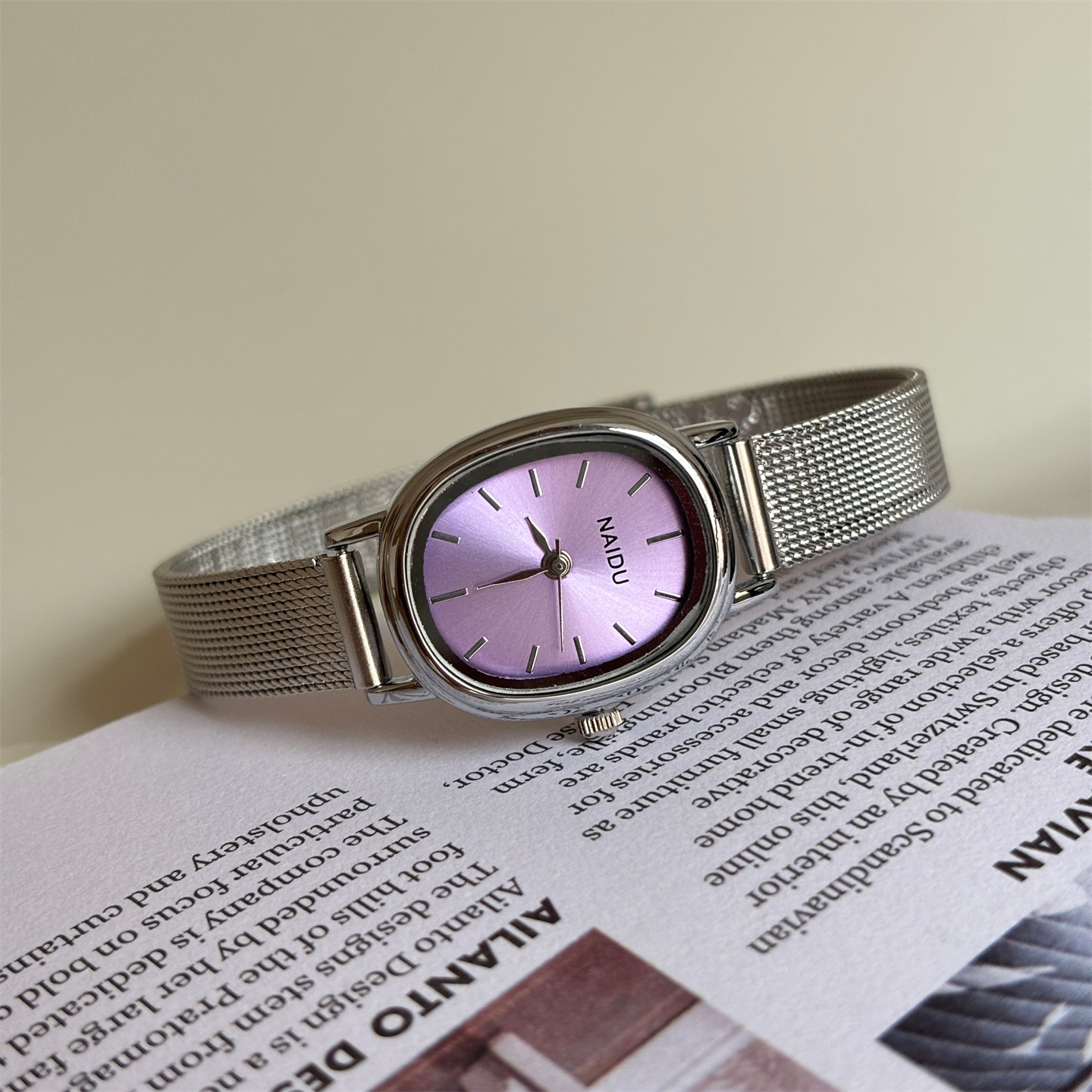 Mechanical Watch for Women, High Aesthetic Value, ins Style, Retro, Suitable for Civil Service Exams, Quartz, Niche, Light Luxury, High-End