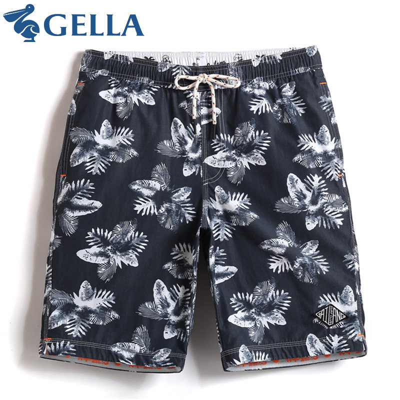 Tide Cards Beach Pants Men's Body Speed Dry 50% Pants Spa Flowers Shorts Shorts Seaside Resort Swimming Pants Can Be Launched