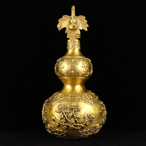 Four Seasons Ping An Pure Copper Gourd Ornaments Home Decoration Desktop Decoration Finance Crafts