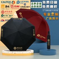 Umbrella Custom Logo Advertising Umbrella Bank Real Estate Big Print Character Gift Umbrella Increased Black Sunscreen Automatic Umbrella