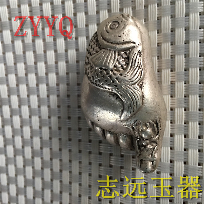 Imitation ancient silver decoration Qing Qianlong Period imperial palace Imperial House of the Imperial House of Ancient Fun Antique Ancient Play Collection Engraving Old Objects