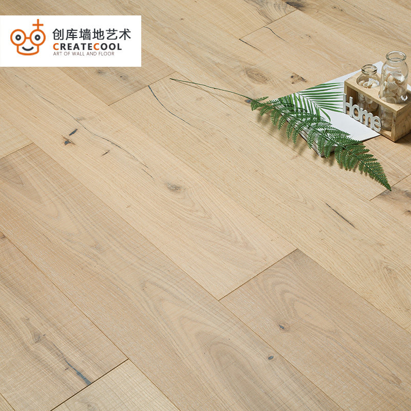 GUOU Oak New Three Layers of Solid Wood Flooring Composite Wood Composite Floor Free-formed Zero-aldehyde Intelligent Series Log Color