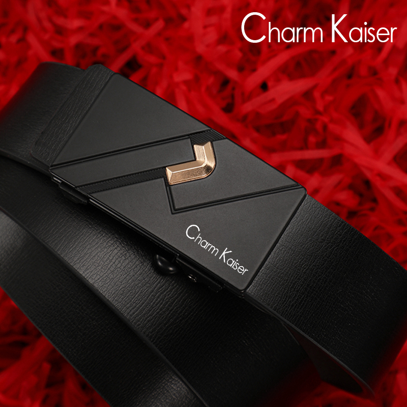 Men's belt Automatic button fashion casual cowskin belt male tide without teeth wear panties business