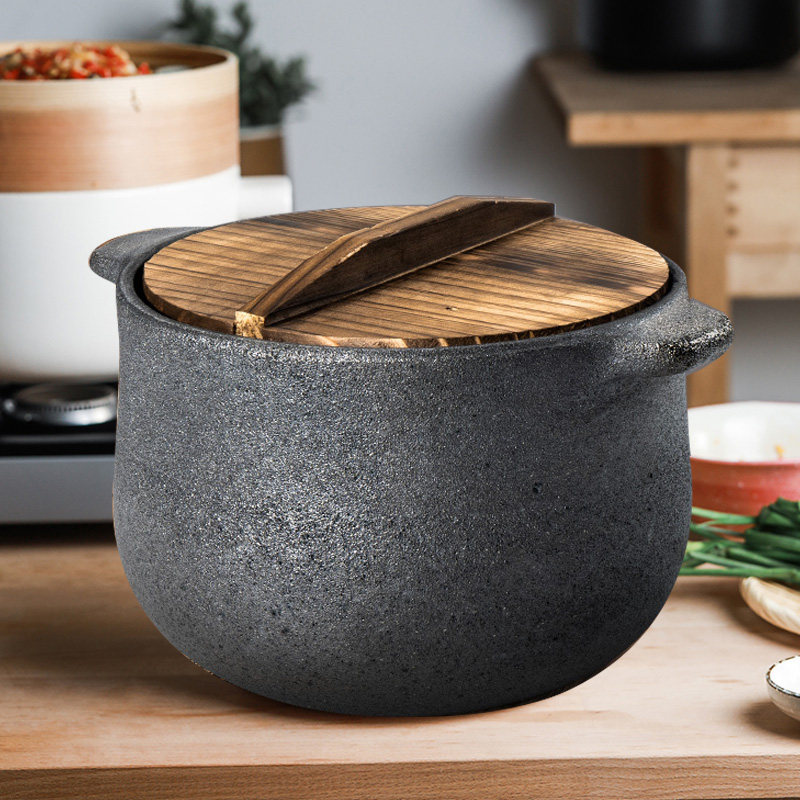 Yingjing black casserole soup home stew pot gas stove open fire special soup resistant high temperature stew traditional casserole