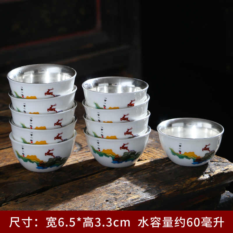 Defied white porcelain tea set pure hand hand-hand-painted Gongfu tea cup wine tasting cup goat fat jade ceramic master's cup tea