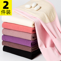 De velvet knee warm palace ladies traceless warm pants high waist silk patch wear winter thermostatic plus velvet autumn trousers