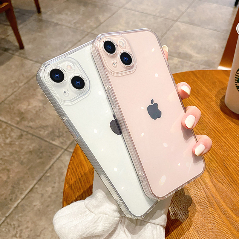 Suitable for Apple 13 Phone Case 14 Transparent 17Pm Solid Color 11 Full Coverage 12Promax Anti-Drop 15 Female 16 Male Xr Soft 678Plus New Model Se Simple Huawei Silicone Oppo Creative Vivo Case