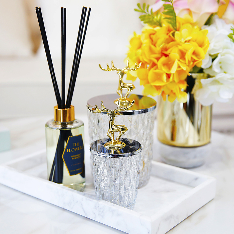 P5 European American sitting room tea table home decoration glass candy jar storage tank soft outfit light key-2 luxury furnishing articles