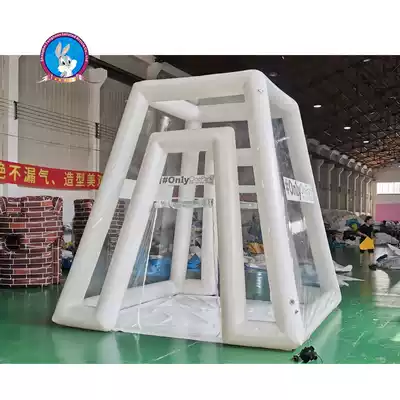 Outdoor tourism transparent starry bubble house Net red clock-in dining room commercial isosceles trapezoidal square platform tent house