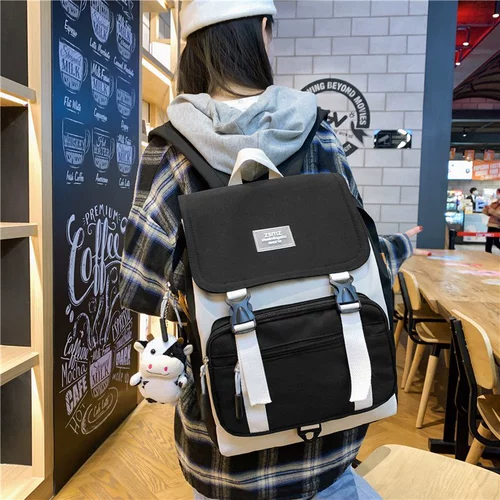 Школьный рюкзак, свежая вместительная и большая сумка через плечо, для средней школы, в корейском стиле
