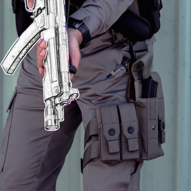 Iron Racing ESKI Ace CTRU Mobile Special Service Squad Magazine Bag MP5 Leg Hanging Bag Tactical Equipment Storage Bag