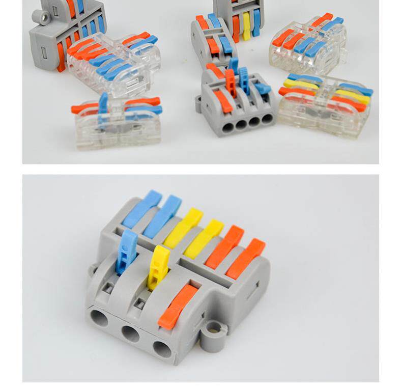 Терминал spl-1/2-1m可拼式快速接线端子 电线接线器 快接头 一进一出 迷你