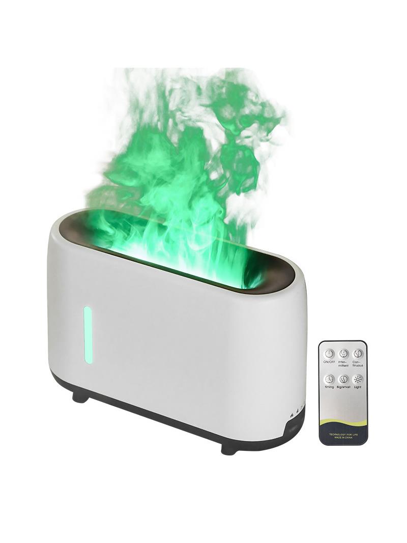 Remote control colorful flame humidifier household flame aromatherapy machine large mist volume essential oil diffuser diffuser diffuser atmosphere light