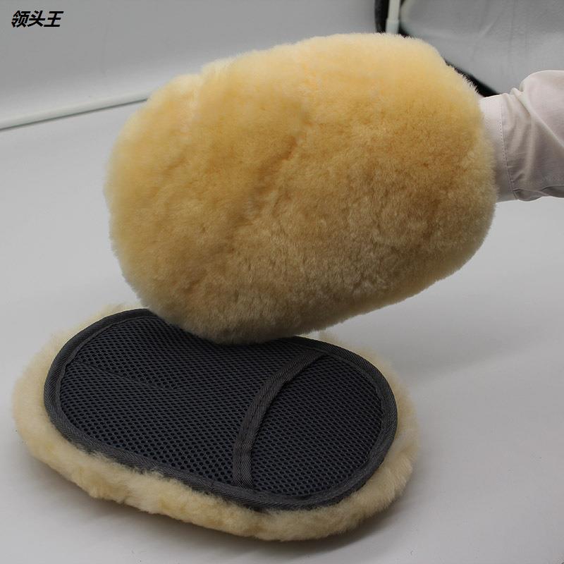 Single-side thickened wool car wash glove rubbing cart gloves car beauty beating wax cleaning gloves car wash supplies