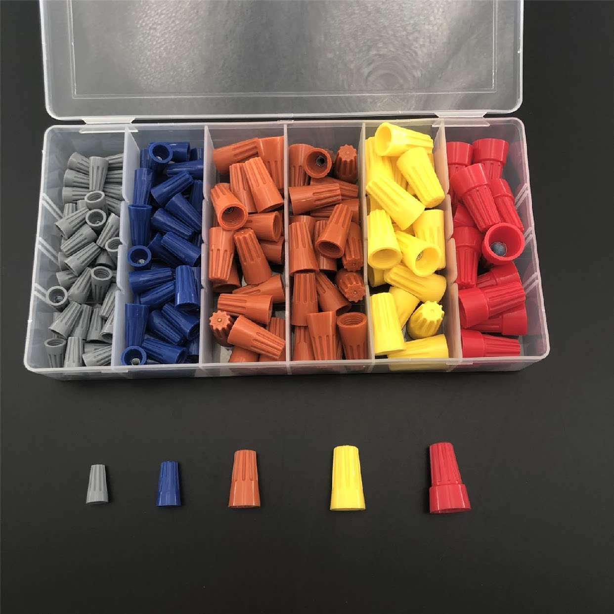 Терминал 直供158组套螺旋压线帽盒装接线帽压线帽快速接线端子套装