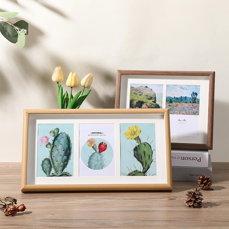 Nordic Creative Photo Frame Swing Table Three-dimensional Hollow Composition 6 Inch 3 Lieven 4 couplets Children's picture frame hanging wall-Taobao