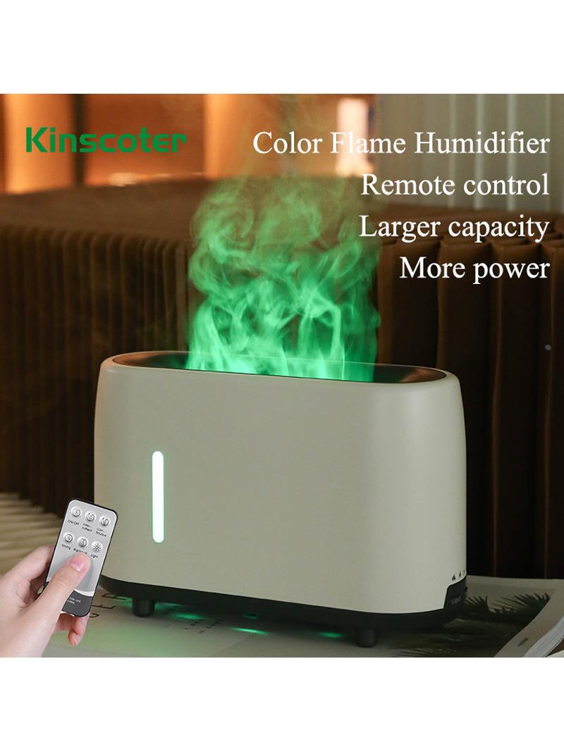Remote control colorful flame humidifier household flame aromatherapy machine large mist volume essential oil diffuser diffuser diffuser atmosphere light
