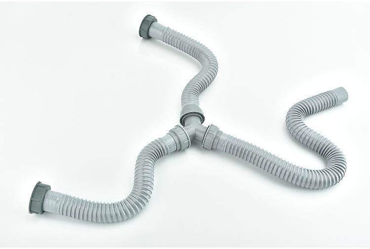 товар из китая 简易三通下水管带头简易三通下水管 防臭下水管 台盆面盆下水器定