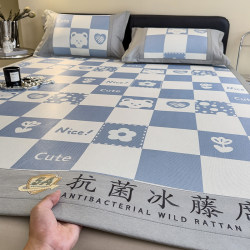 Mercury Home Textiles Summer Ice Silk Cooling Mat and Rattan Mat Three-Piece Set 2024 New arrival Mattress Summer Air Conditioning Soft Mat Foldable