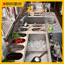 Stainless Steel Adjustable Wine Bench Refrigerated Frozen Wine Table Professional equipment Cocktail Operating Table Cabinet customizable