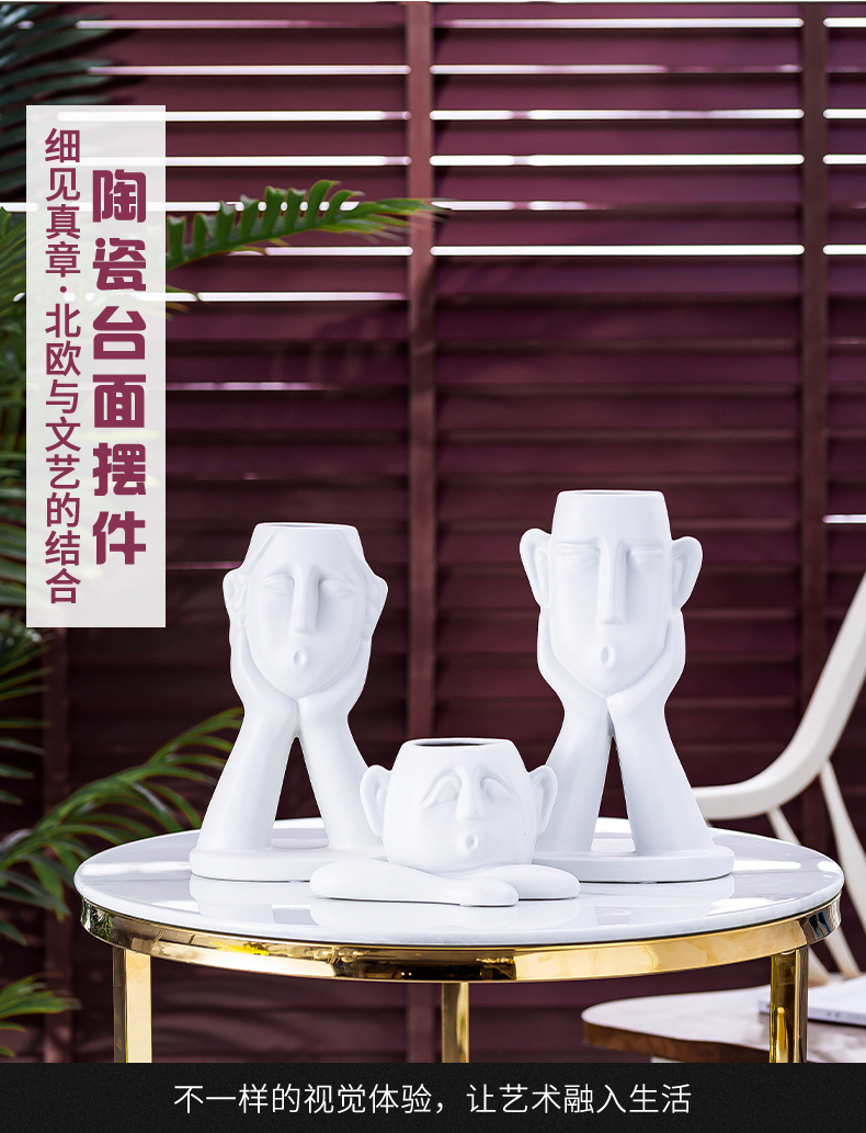 The modern minimalist art ceramic figures place ins vases, table creative living room interior decoration decoration