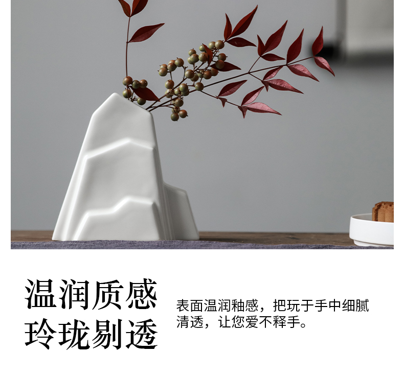 Creative ceramic vase desk rockery place of the sitting room is black and white flower arranging household Chinese zen tea taking decoration