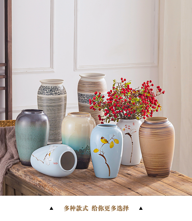 Jingdezhen hand - made floret bottle furnishing articles retro ceramic flower arranging dried flowers sitting room adornment water raise POTS hydroponic flowers