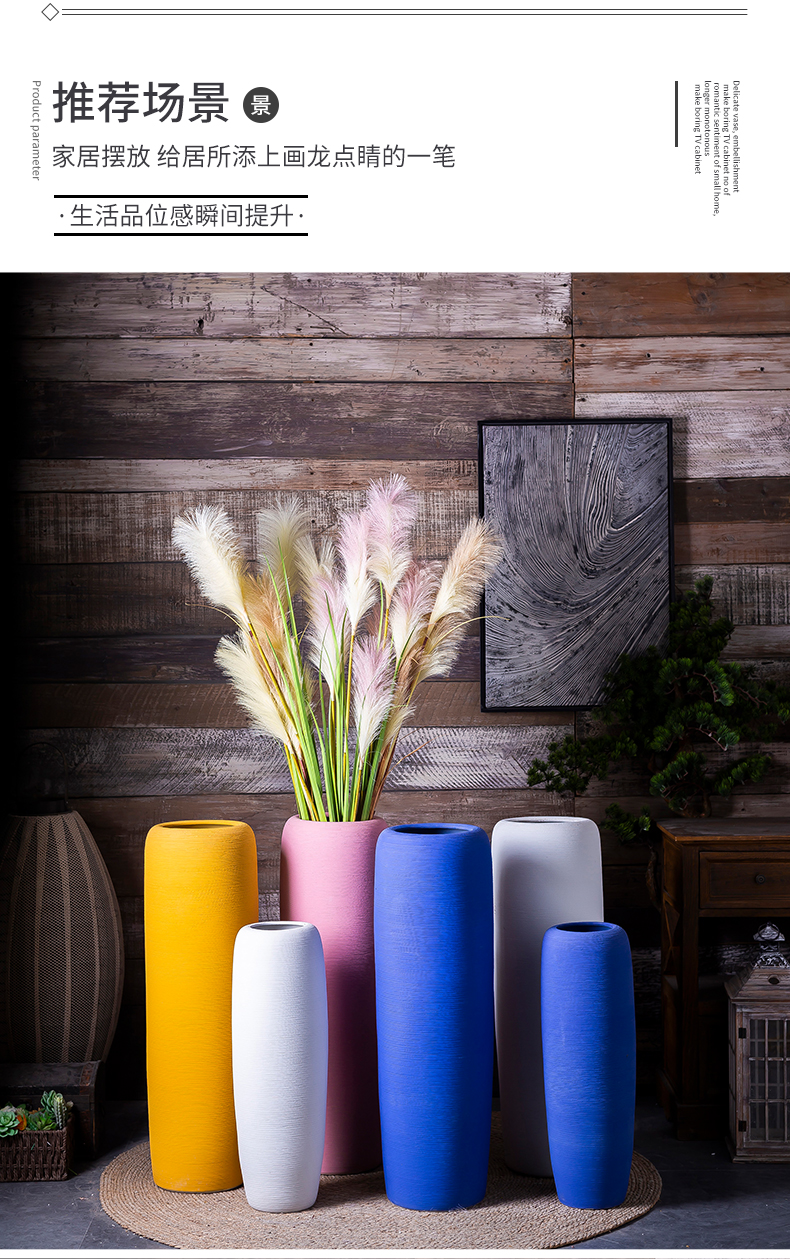 The Nordic creative manual vase modern furnishing articles sitting room adornment pure manual craft ceramic flower implement suits for