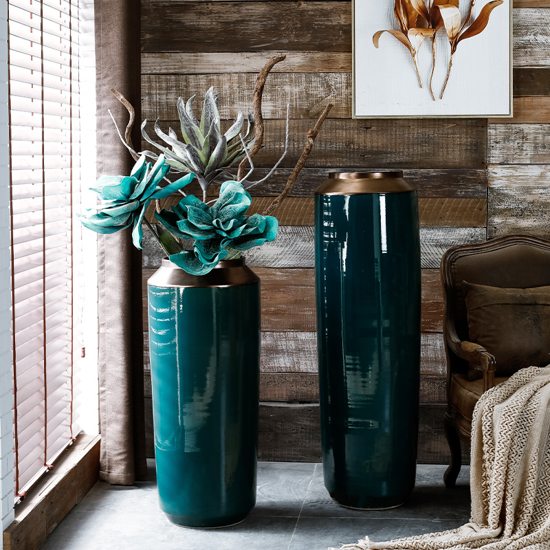 The Big vase furnishing articles furnishing articles sitting room ground European new Chinese vases, flower arranging modern simplicity of jingdezhen ceramics
