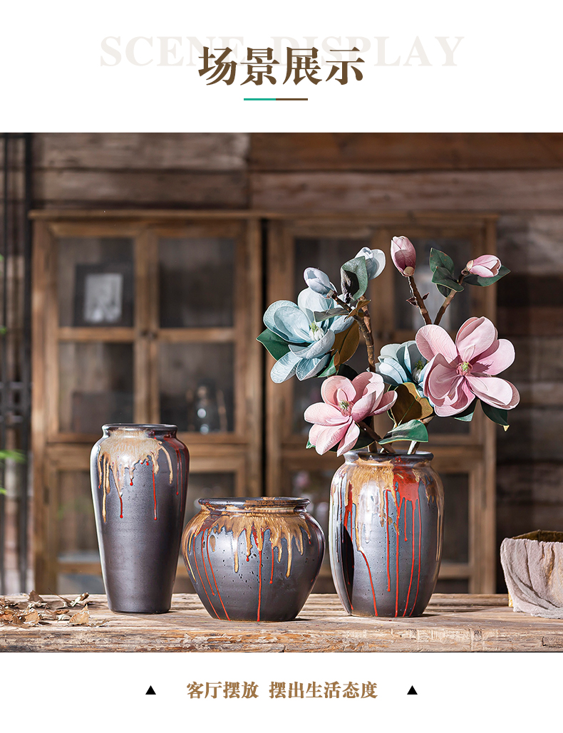 Ceramic vase Nordic creative furnishing articles table hydroponic flower arranging flowers household contracted sitting room decorative POTS restoring ancient ways