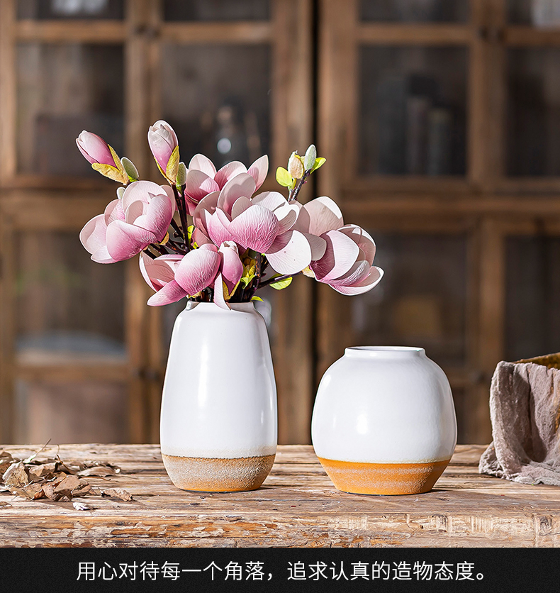 Jingdezhen Nordic vases, ceramic creative furnishing articles dried flowers sitting room adornment flower arranging hydroponic restore ancient ways small POTS furnishing articles