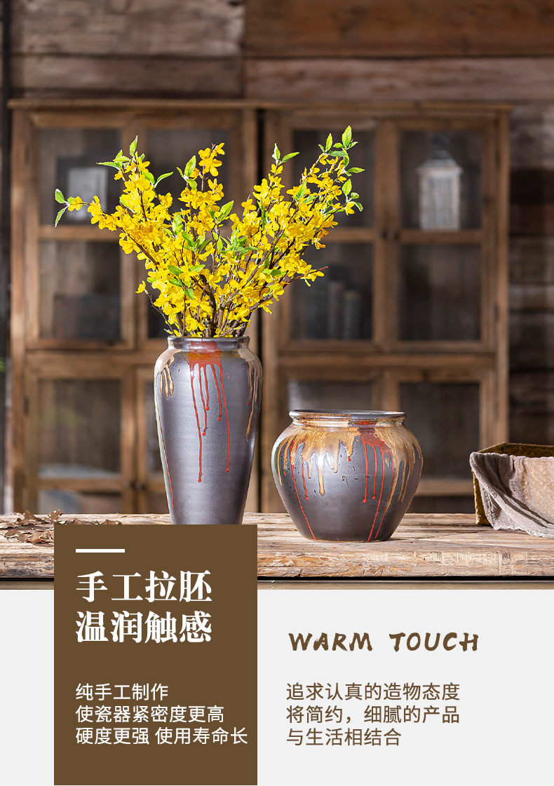 Ceramic vase Nordic creative furnishing articles table hydroponic flower arranging flowers household contracted sitting room decorative POTS restoring ancient ways