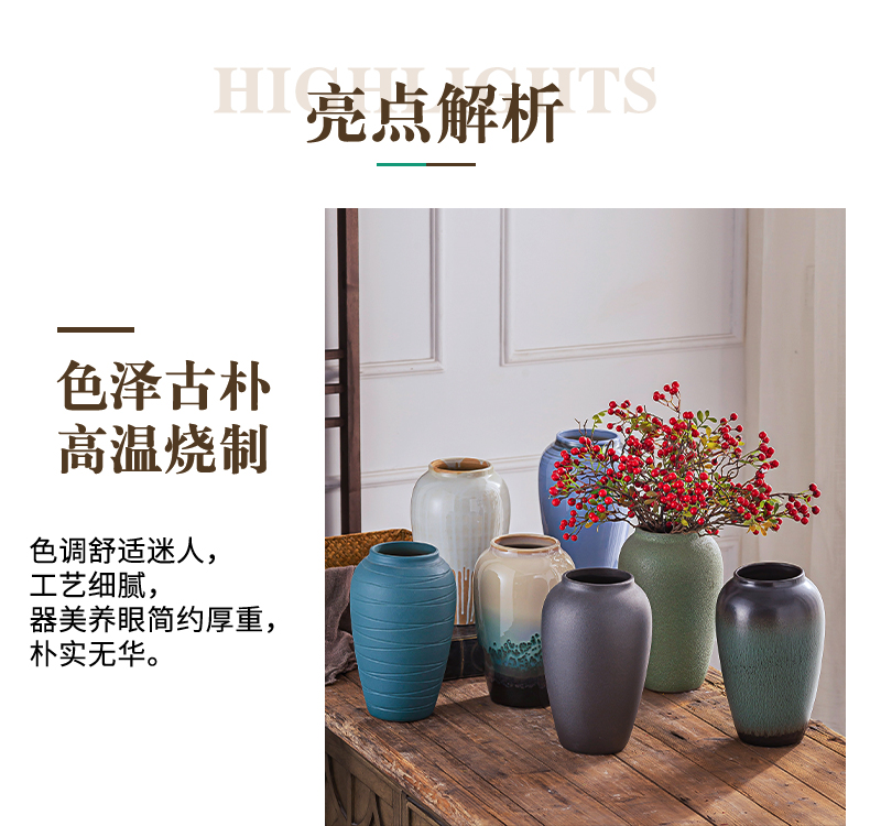 Jingdezhen hand - made floret bottle furnishing articles retro ceramic flower arranging dried flowers sitting room adornment water raise POTS hydroponic flowers