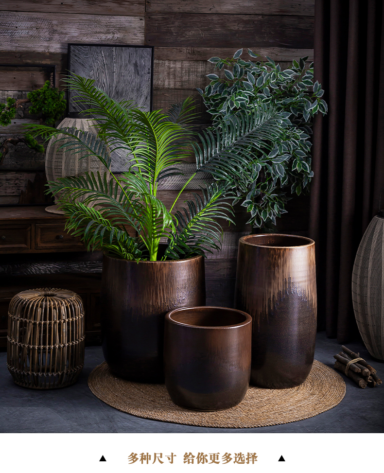 Wide expressions using ground flowerpot ceramic household creative green plant adornment scene in the sitting room decorate restoring ancient ways is rich tree furnishing articles