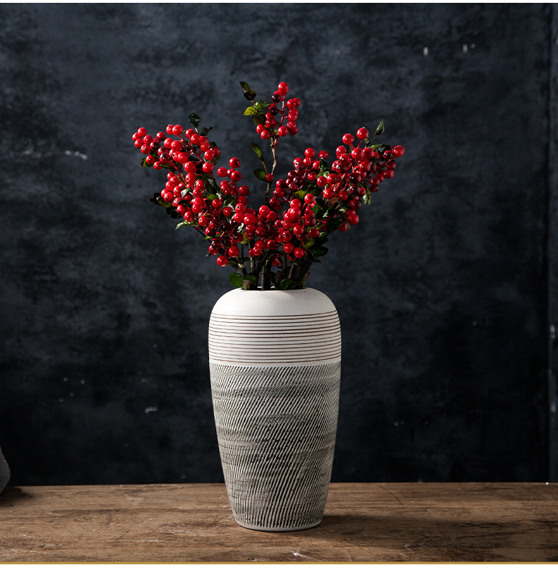 Ceramic small pure and fresh and restore ancient ways flower arrangement sitting room adornment is placed dry flower decoration creative home floret bottle of flower POTS