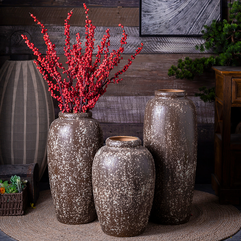 Ground vase manually restoring ancient ways is dried flowers thick courtyard mall flower implement earthenware pottery jar archaize hydroponic flower pot