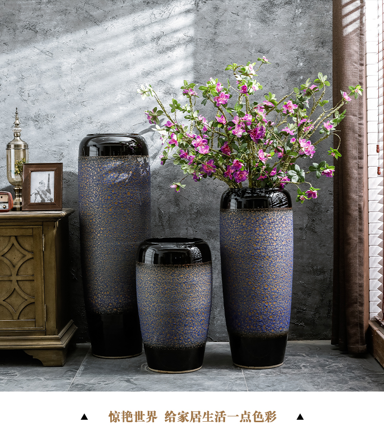 Jingdezhen ceramic hotel new Chinese style villa large vases, the sitting room porch flower arranging, decorative flower arranging furnishing articles