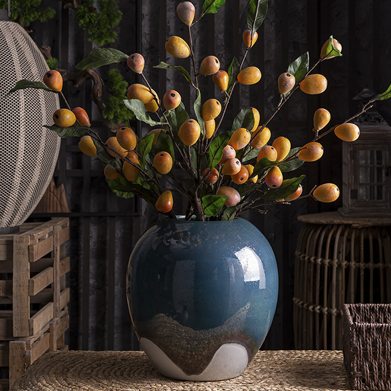 Creative light Europe type TV ark, sitting room key-2 luxury decoration household furnishing articles flower arranging round ceramic vase housewarming gift