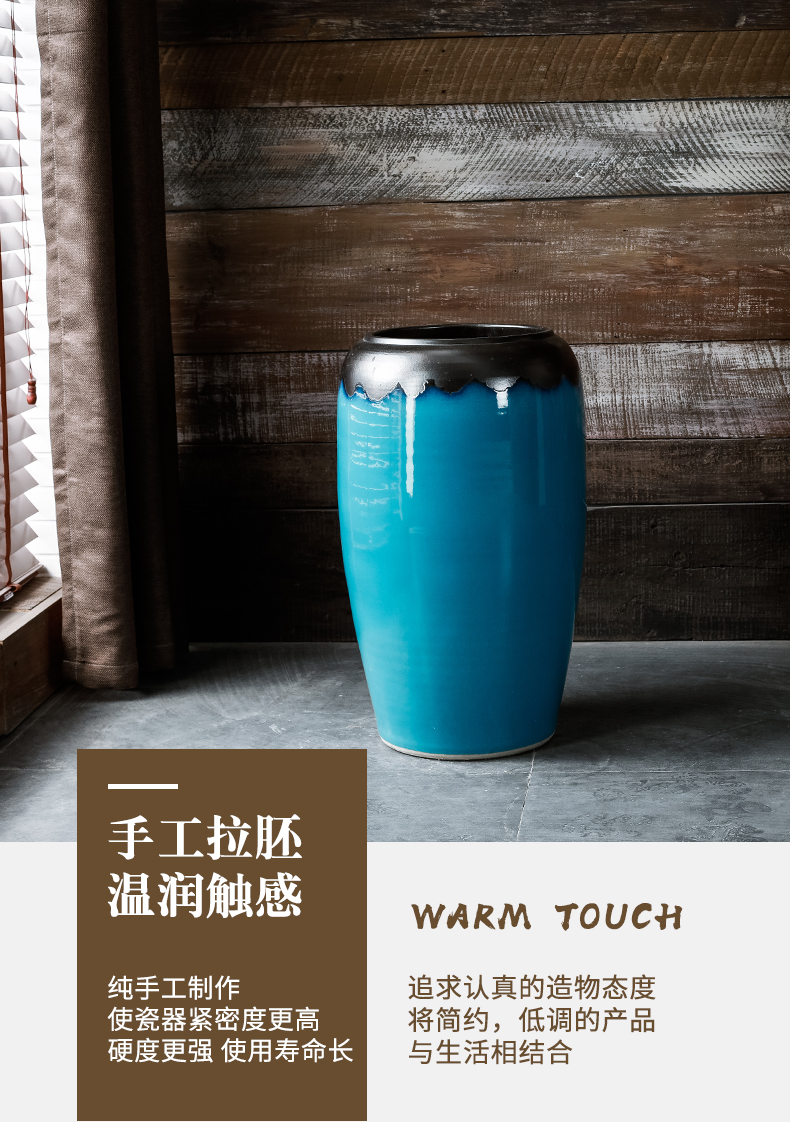American landing large ceramic vase furnishing articles contracted and I sitting room flower arranging dried flower hotel villa European - style decoration