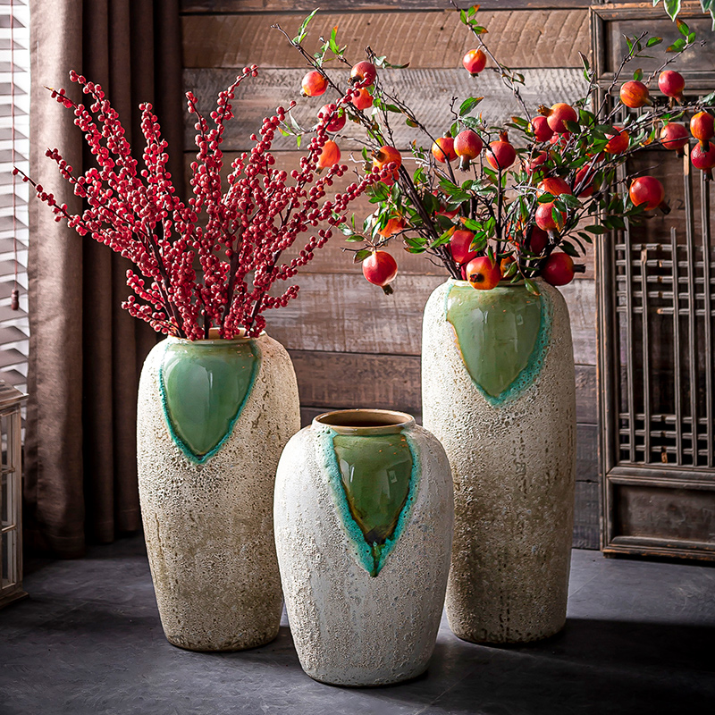 I and contracted big American ceramic vase furnishing articles sitting room ground European new Chinese vases, flower POTS flowerpot