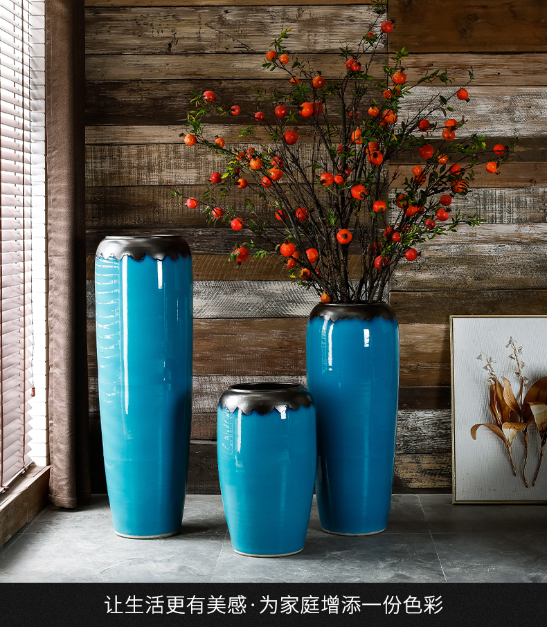 American landing large ceramic vase furnishing articles contracted and I sitting room flower arranging dried flower hotel villa European - style decoration