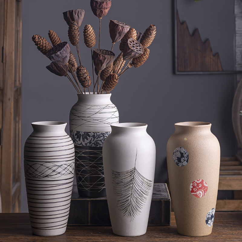 Vase furnishing articles sitting room flower arranging the Nordic ceramic ins mini hydroponic water raise creative I and contracted wind flowers
