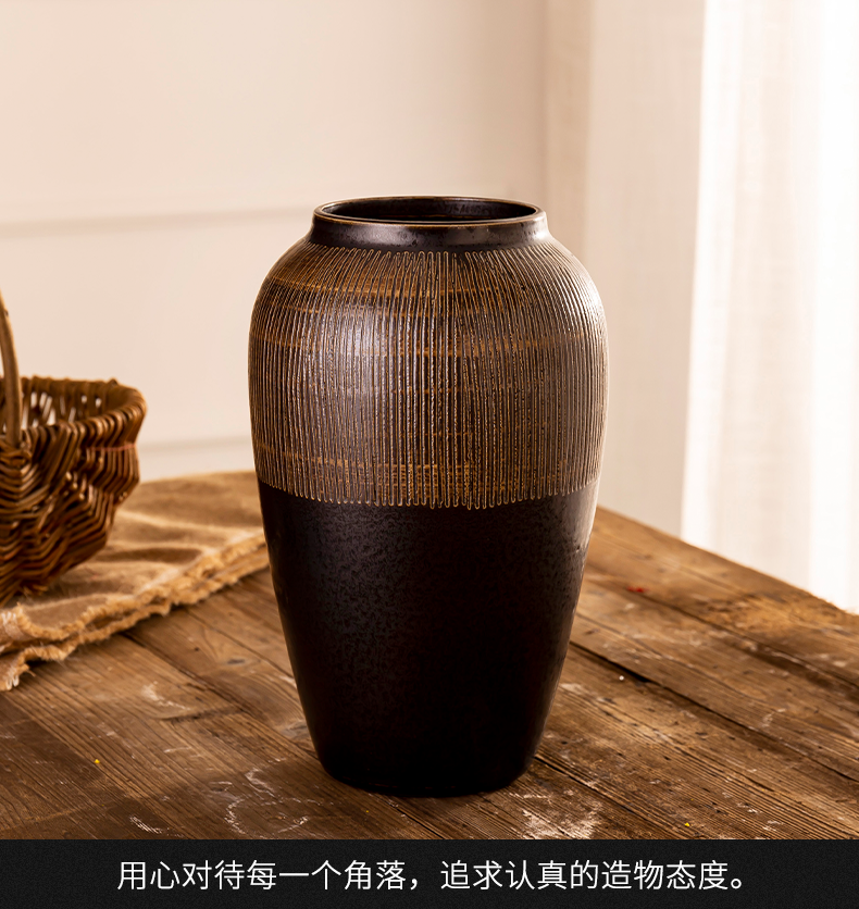 American ceramic vase restoring ancient ways furnishing articles simulation flower arranging creative contracted household living room TV cabinet craft porcelain