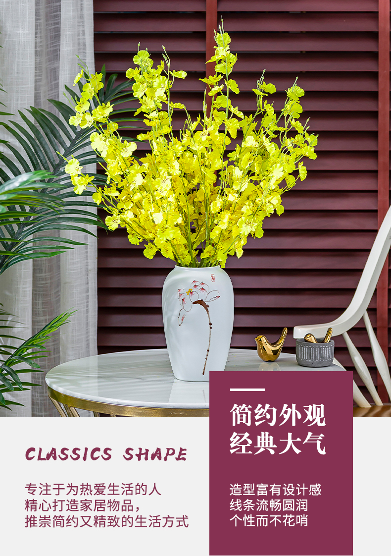 Ceramic vase creative floral outraged TV cabinet furnishing articles home decoration of modern Chinese style living room table flower arrangement